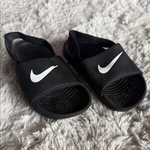 Nike Black Sling Back Slide Sandals 9c toddler